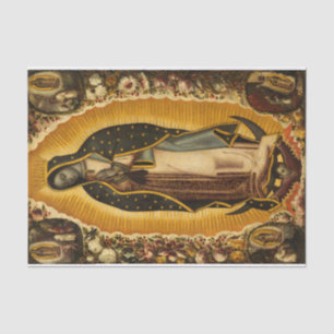 Virgin of Guadalupe by Manuel de Arellano Tissue Paper