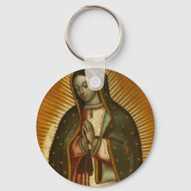 Virgin of Guadalupe Our Lady Mother Mary Keychain (Front)