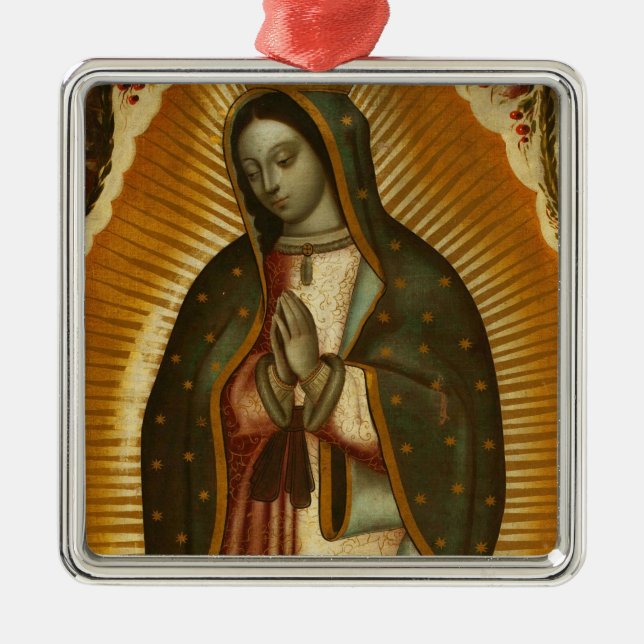 Virgin of Guadalupe Our Lady Mother Mary Metal Ornament (Front)