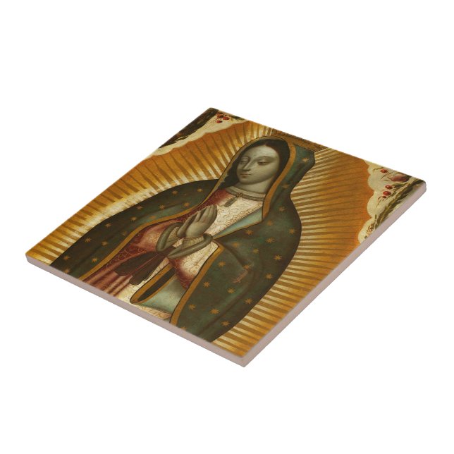 Virgin of Guadalupe Our Lady Mother Mary Tile (Side)