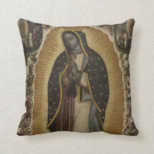 Virgin of Guadalupe Throw Pillow