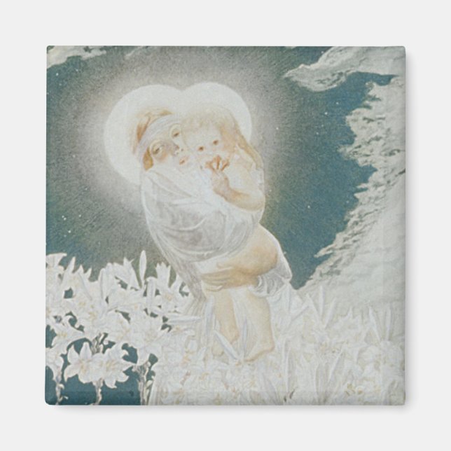 Virgin of the Lilies Magnet (Front)