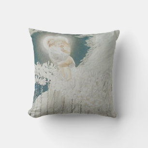 Virgin of the Lilies Throw Pillow