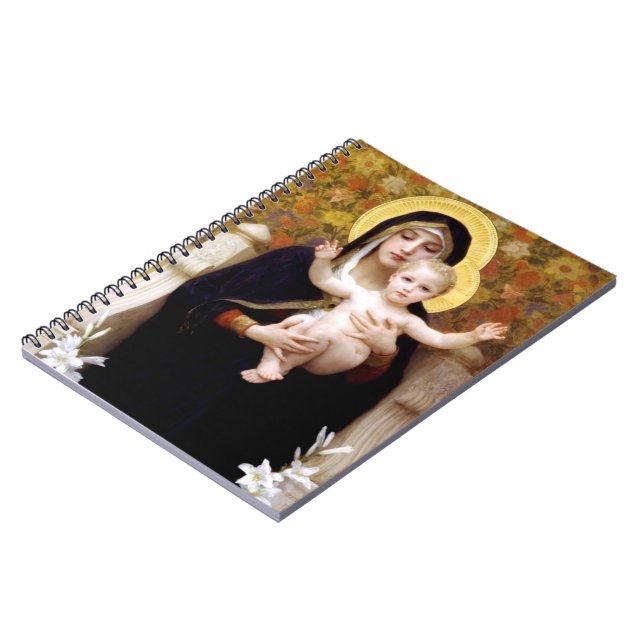 Virgin of the Lilies – William-Adolphe Bouguereau Notebook (Left Side)