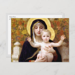 Virgin of the Lilies, William-Adolphe Bouguereau Postcard