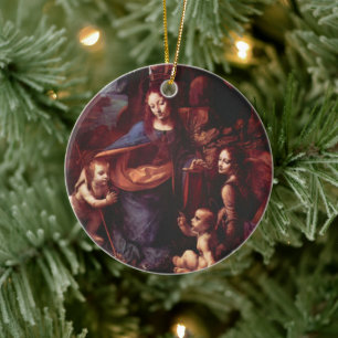 Virgin of the Rocks by Leonardo da Vinci Ceramic Ornament
