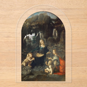 Virgin of the Rocks, Leonardo da Vinci Acrylic Invitations