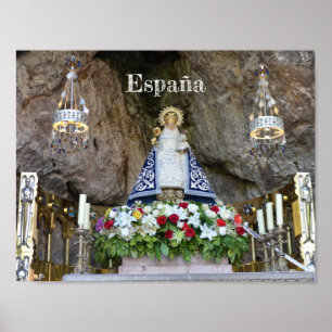 virgin poster of Covadonga in Asturias, Spain