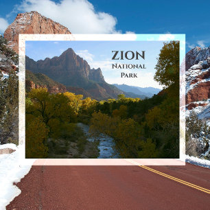 Virgin River, Watchman Peak Zion National Park Postcard