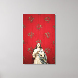 Virgin statue in a Spaccanapoli church, Naples Canvas Print