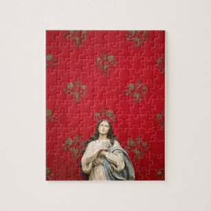 Virgin statue in a Spaccanapoli church, Naples Jigsaw Puzzle