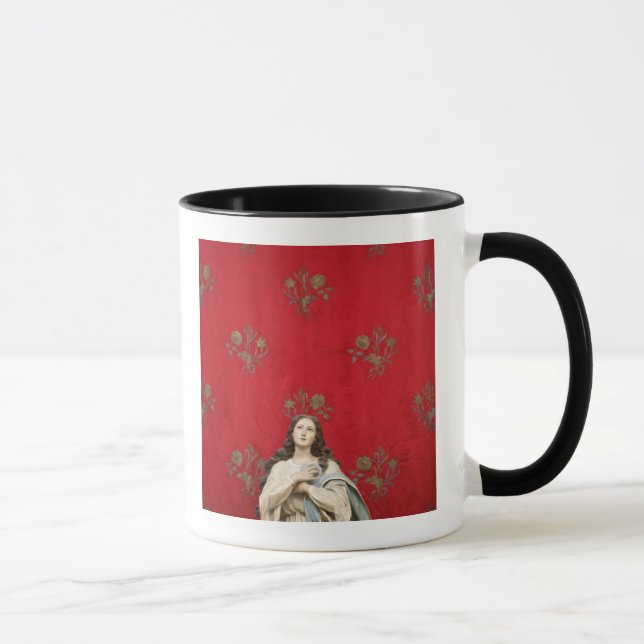 Virgin statue in a Spaccanapoli church, Naples Mug (Right)