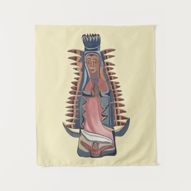 Virgin Virgin Mary Our Lady of Guadalupe painting Tapestry (Front)