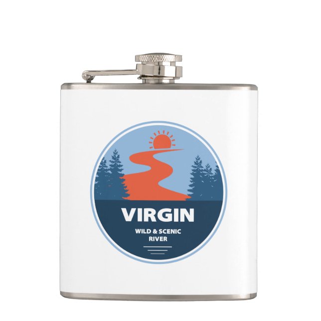 Virgin Wild And Scenic River Utah Hip Flask (Front)