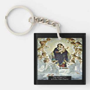 Virgin with Angels Bouguereau  Keychain