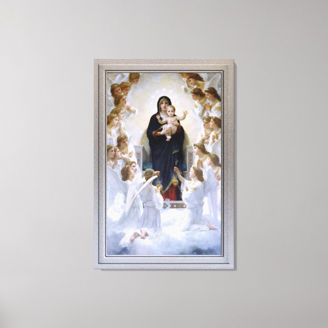 Virgin with Angels by William Adolphe Bouguereau Canvas Print (Front)