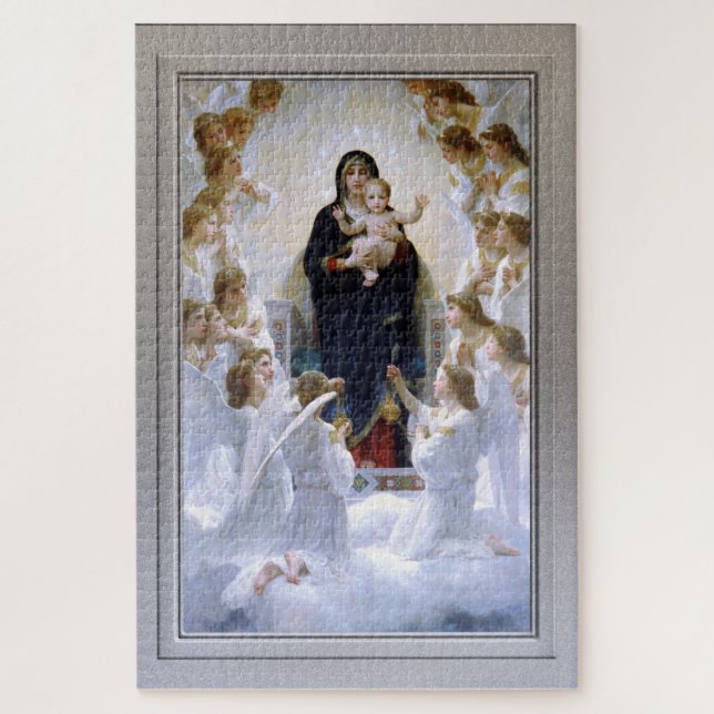 Virgin with Angels by William Adolphe Bouguereau Jigsaw Puzzle (Vertical)