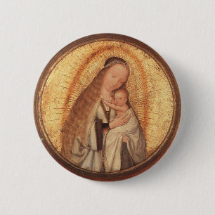VIRGIN WITH CHILD 2 INCH ROUND BUTTON