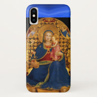 VIRGIN WITH CHILD AND ANGELS ,Blue Sapphire