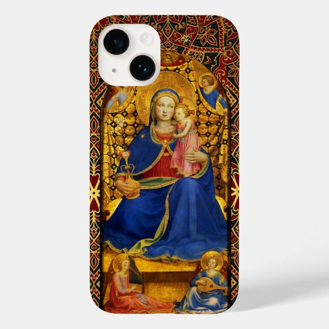 VIRGIN WITH CHILD AND ANGELS by Fra Angelico Case-Mate iPhone Case (Back)
