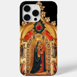 VIRGIN WITH CHILD AND ANGELS GOLD SACRED ART ICON iPhone 15 PRO MAX CASE