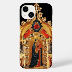 VIRGIN WITH CHILD AND ANGELS GOLD SACRED ART ICON Case-Mate iPhone 14 CASE