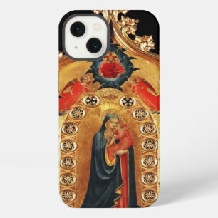 VIRGIN WITH CHILD AND ANGELS GOLD SACRED ART ICON iPhone 13 CASE