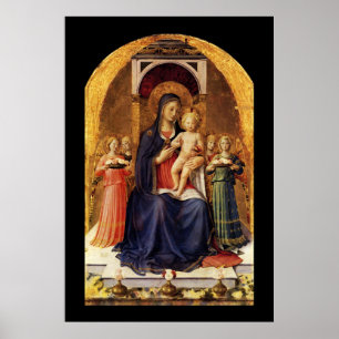 VIRGIN WITH CHILD AND ANGELS POSTER