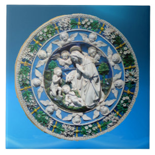 VIRGIN WITH CHILD AND ANGELS TILE