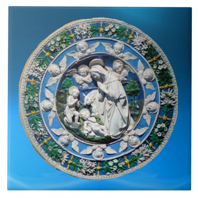 VIRGIN WITH CHILD AND ANGELS TILE (Front)