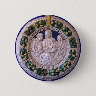 VIRGIN WITH CHILD AND SAINTS 2 INCH ROUND BUTTON