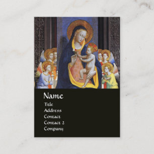 VIRGIN WITH CHILD AND SAINTS ,black Business Card