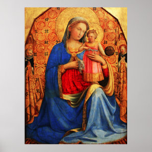 VIRGIN WITH CHILD AND SAINTS by Fra Angelico Poster