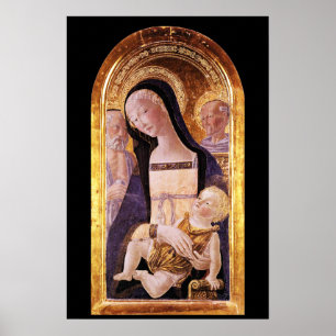 VIRGIN WITH CHILD AND SAINTS by Neroccio de Landi Poster