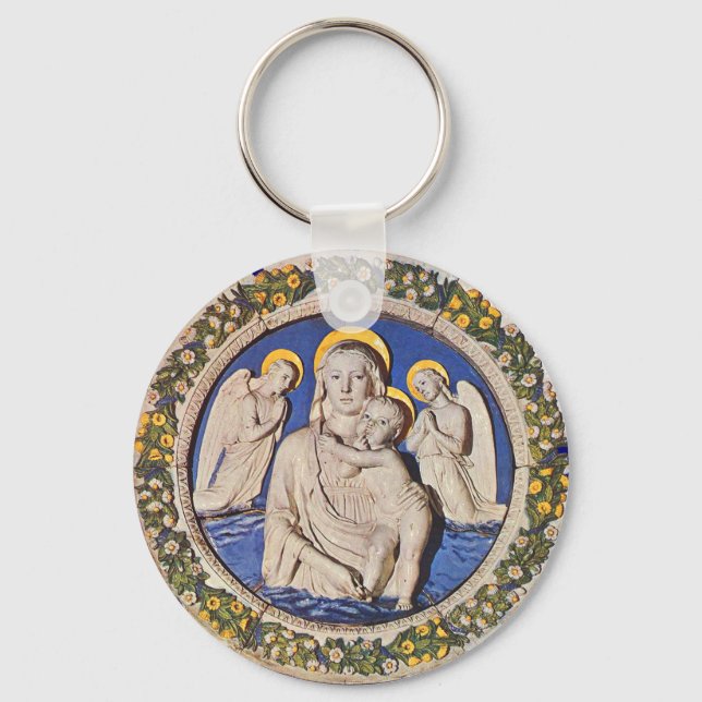 VIRGIN WITH CHILD AND SAINTS KEYCHAIN (Front)