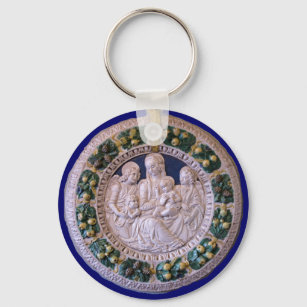 VIRGIN WITH CHILD AND SAINTS KEYCHAIN