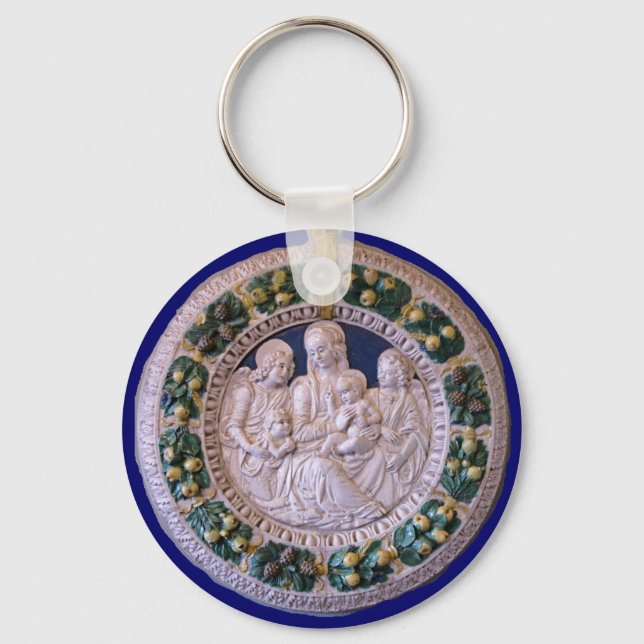 VIRGIN WITH CHILD AND SAINTS KEYCHAIN (Front)
