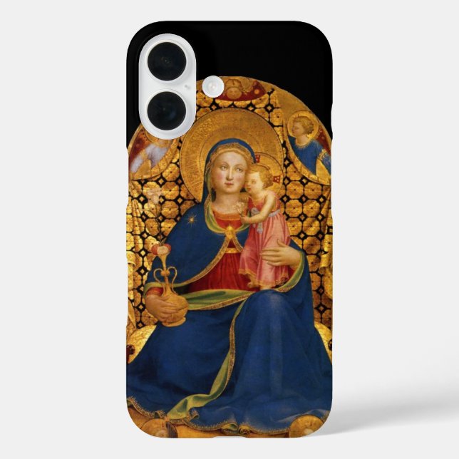VIRGIN WITH CHILD,ANGELS ,Black,Gold Yellow,Blue Case-Mate iPhone Case (Back)