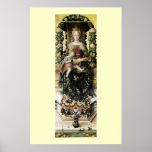VIRGIN WITH CHILD  ,blue black Poster