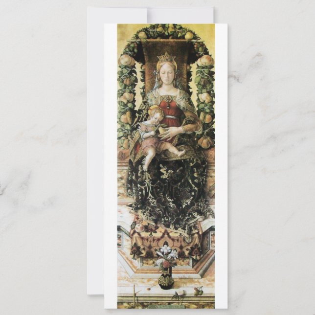 VIRGIN WITH CHILD Christmas Party Programme Invitation (Front)