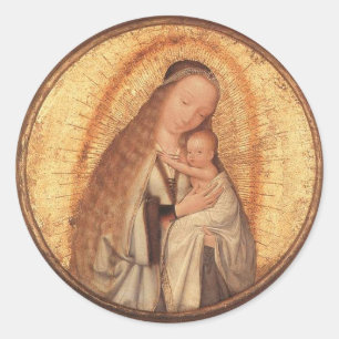 VIRGIN WITH CHILD CLASSIC ROUND STICKER