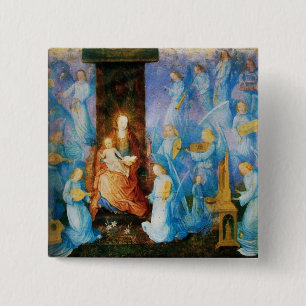 VIRGIN WITH CHILD - CONCERT OF ANGELS 2 INCH SQUARE BUTTON