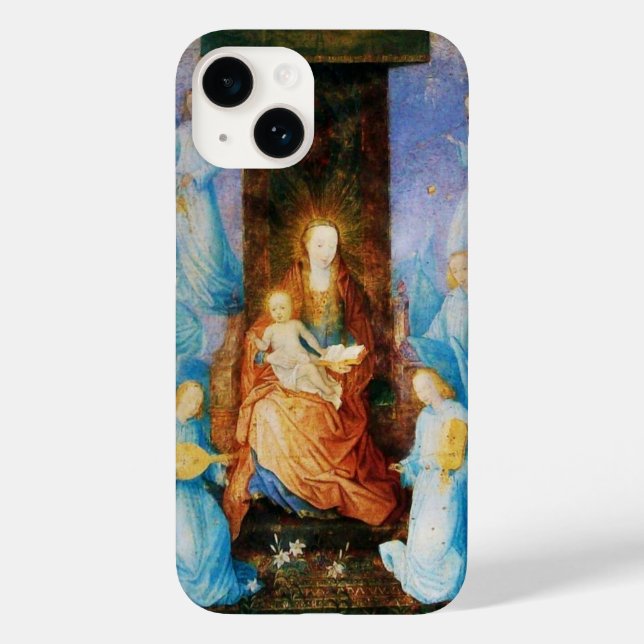 VIRGIN WITH CHILD CONCERT OF ANGELS IN BLUE Case-Mate iPhone CASE (Back)