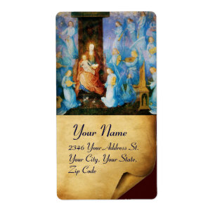 VIRGIN WITH CHILD -CONCERT OF ANGELS  ,Parchment