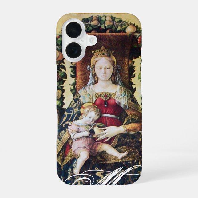 VIRGIN WITH CHILD Monogram iPhone 16 Case (Back)