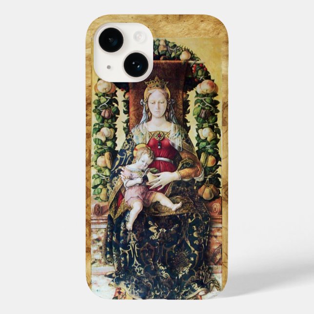 VIRGIN WITH CHILD , Parchment Case-Mate iPhone Case (Back)