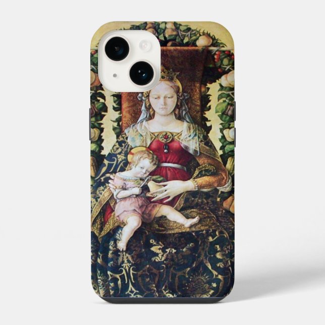 VIRGIN WITH CHILD , Parchment iPhone Case (Back)