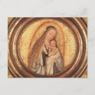 VIRGIN WITH CHILD Parchment Postcard