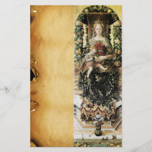 VIRGIN WITH CHILD Parchment Stationery