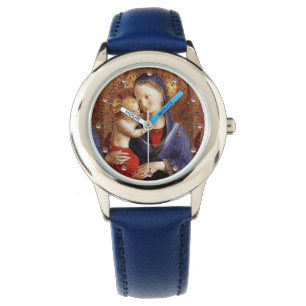 VIRGIN WITH CHILD / PINK AMETHYST GEMS WATCH